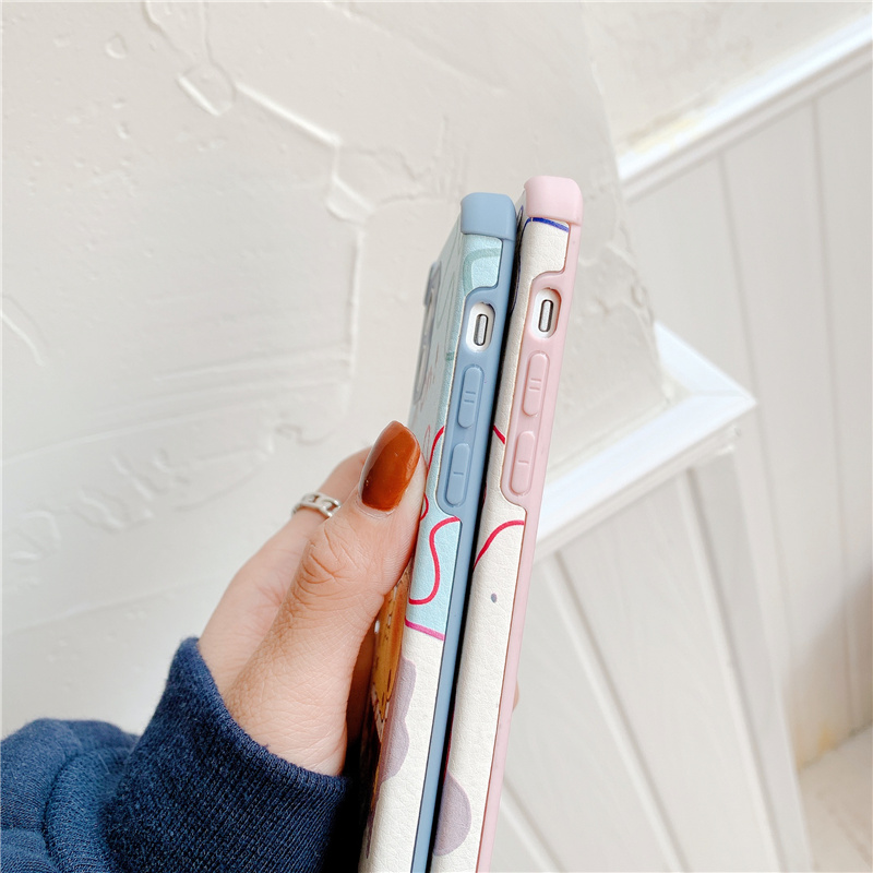 Ốp điện thoại da họa tiết hoạt hình Spongebob cho Iphone 12 11 Pro Max X Xr 7 8 6 Plus | BigBuy360 - bigbuy360.vn