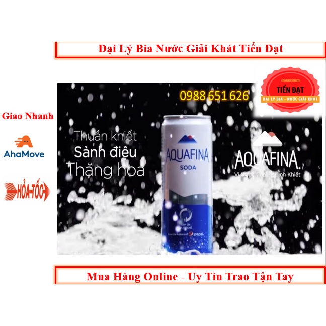 Lốc 6 lon Nước Uống Có Gas Aquafina Soda (320ml/Lon)