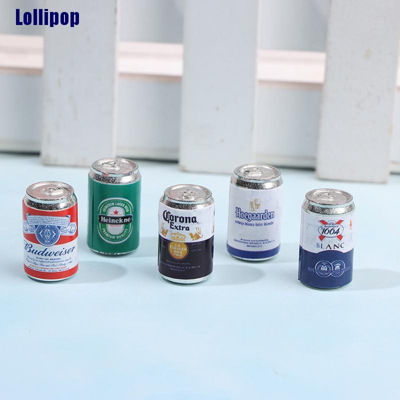 Set 4 Mô Hình Lon Nước Mini Trang Trí Nhà Búp Bê Dễ Thương