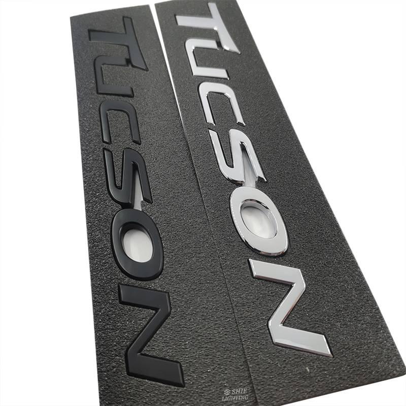 1 Miếng dán logo TUCSON bằng ABS màu đen thay thế cho xe hơi HYUNDAI