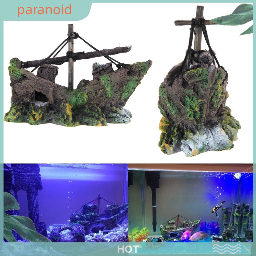 Mô Hình Tàu Đắm Trang Trí Bể Cá