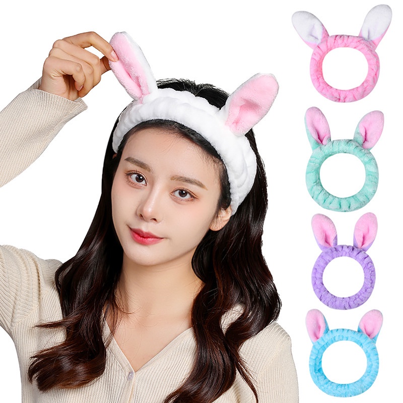 Băng đô, turban tai mèo tai thỏ vải nhung 3D cài tóc mới chất siêu xịn, mềm mịn cho nữ, phụ kiện thời trang