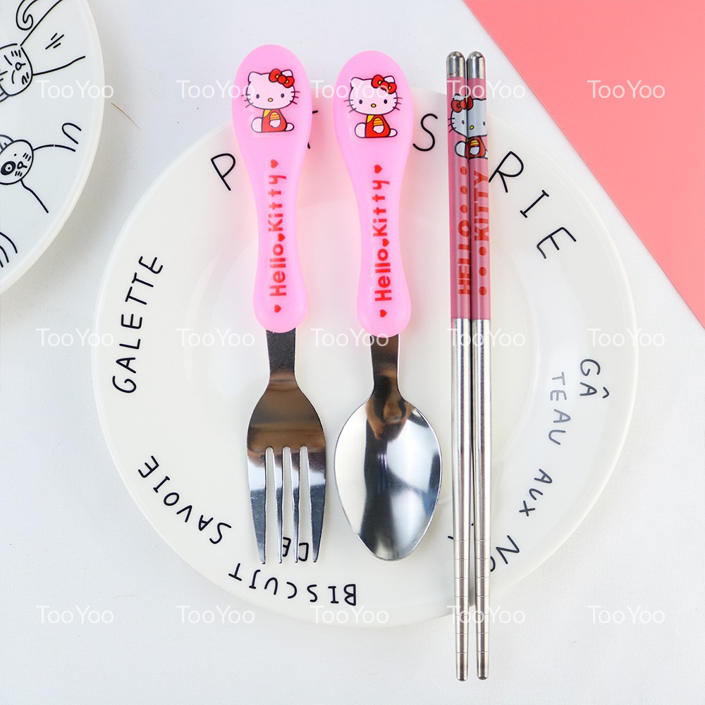 Hộp muỗng nĩa đũa trẻ em nhiều mẫu dễ thương cute TooYoo BK00401