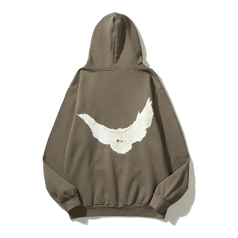 Kanye joint GXP Áo Hoodie Nỉ Dáng Rộng In Chữ Đại Bàng Trước Và Sau Phong Cách retro Đường Phố Mỹ