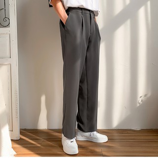 (Q342) quần lửng vải ống suông nam 3 màu đen - be - xám size S - 4XL