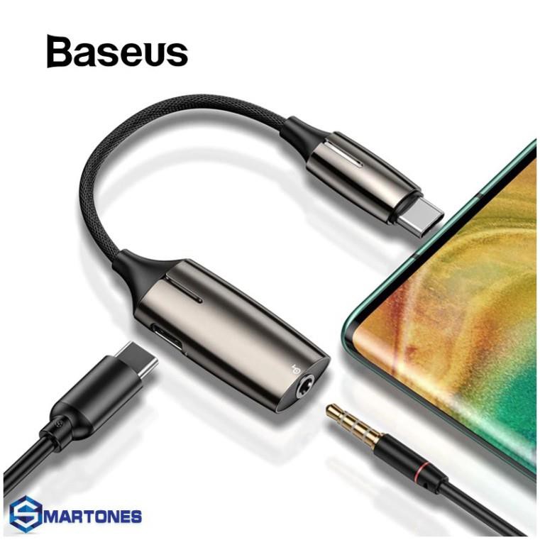 Jack chuyển cổng Baseus L60 chuyển Type C sang Audio 3.5mm và Type C,nghe nhạc chất lượng cao HiFI và sạc đồng thời