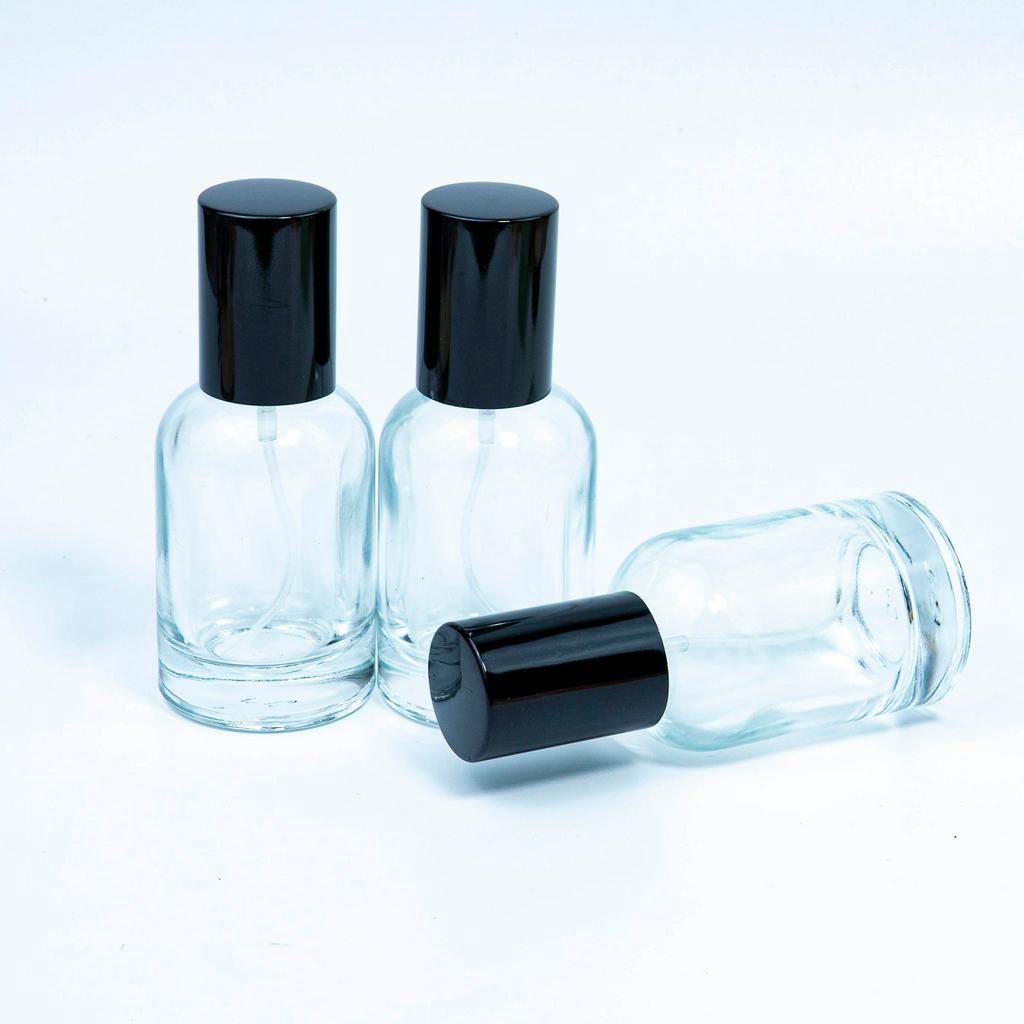 Chai lọ chiết nước hoa thủy tinh kiểu Le LB nắp đen 30ml dạng phun sương!
