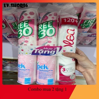 Combo 2 bông tẩy trang ipek 150 miếng/ 100% bông cotton thiên nhiên
