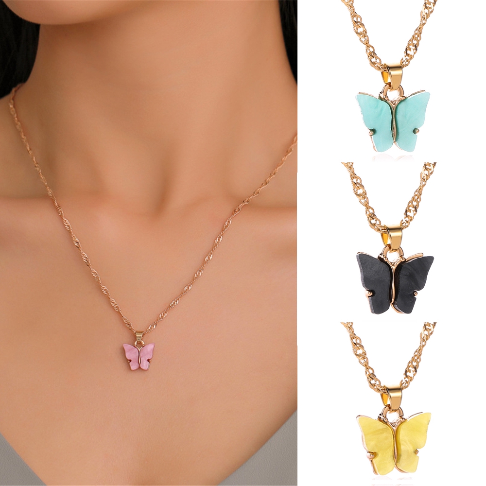 Dây chuyền mặt bướm đính đá dễ thương