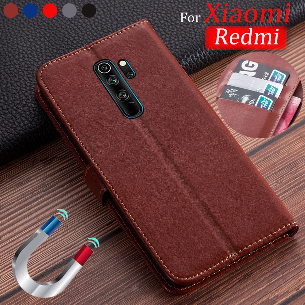 Bao Da Nắp Gập Từ Tính 360 Độ Chống Sốc Cho Xiaomi Redmi Note 7 8 6 5 K20 Pro 6a 8a 7a 5plus