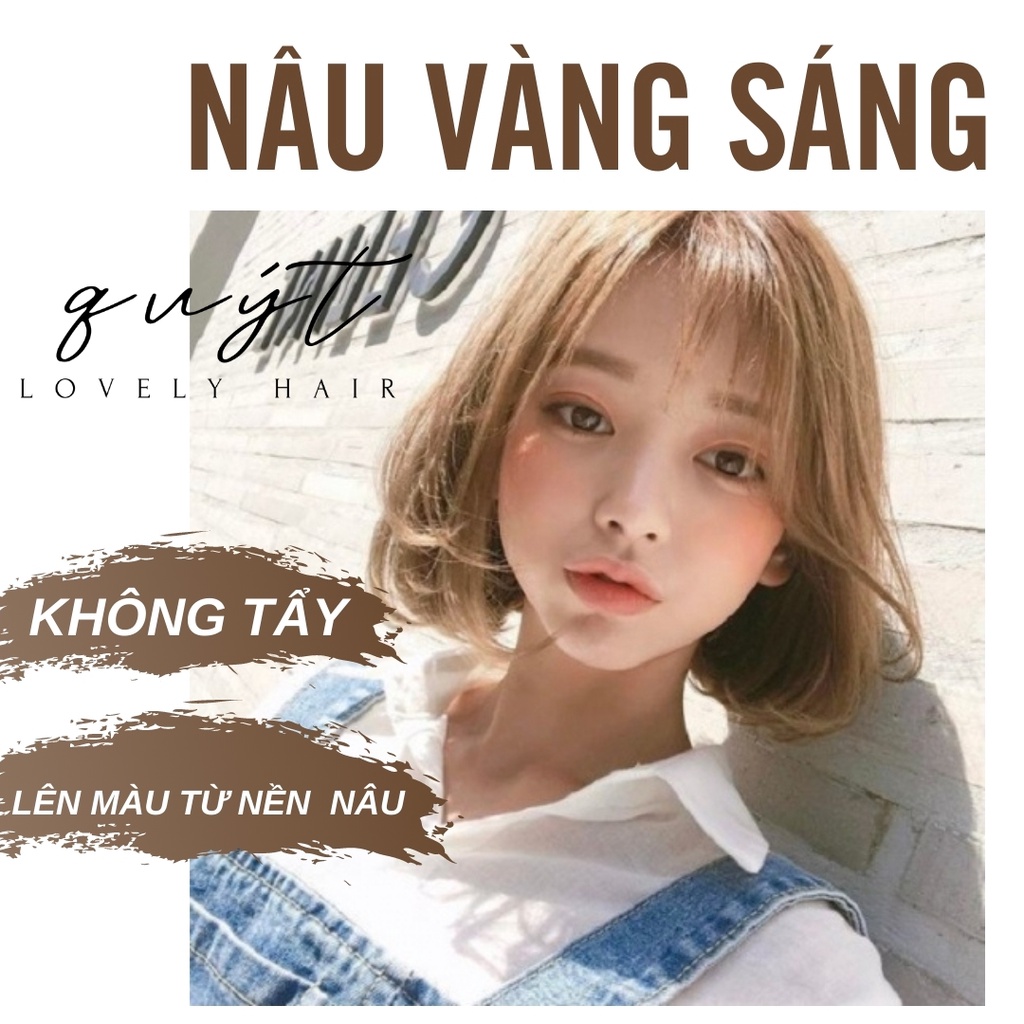 [ Q.8] THUỐC NHUỘM TÓC- Màu Vàng Sáng- Nhuộm Từ Nền Nâu- Không Tẩy-Tặng Oxy