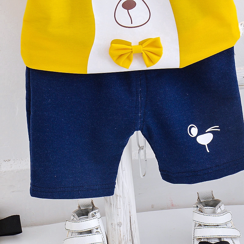 Set áo thun polo tay ngắn kèm quần short thời trang năng động cho bé trai