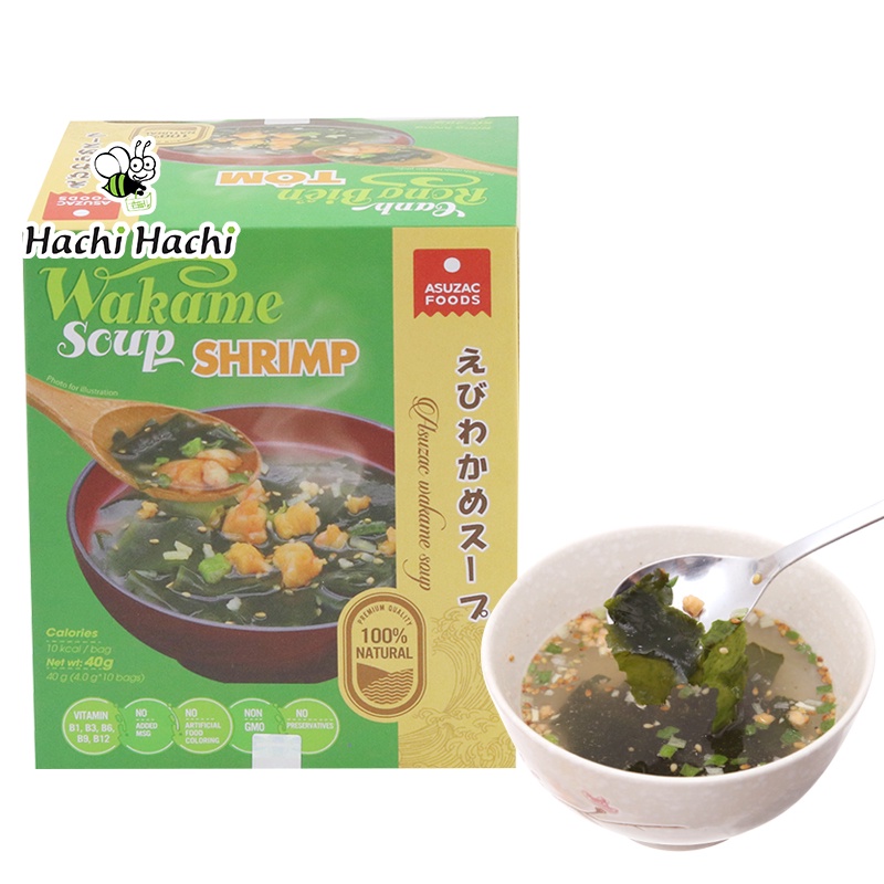 CANH RONG BIỂN TÔM ASUZAC 40G 4G X 10 GÓI - Hachi Hachi Japan Shop