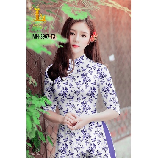 Vải áo dài hoa nhí