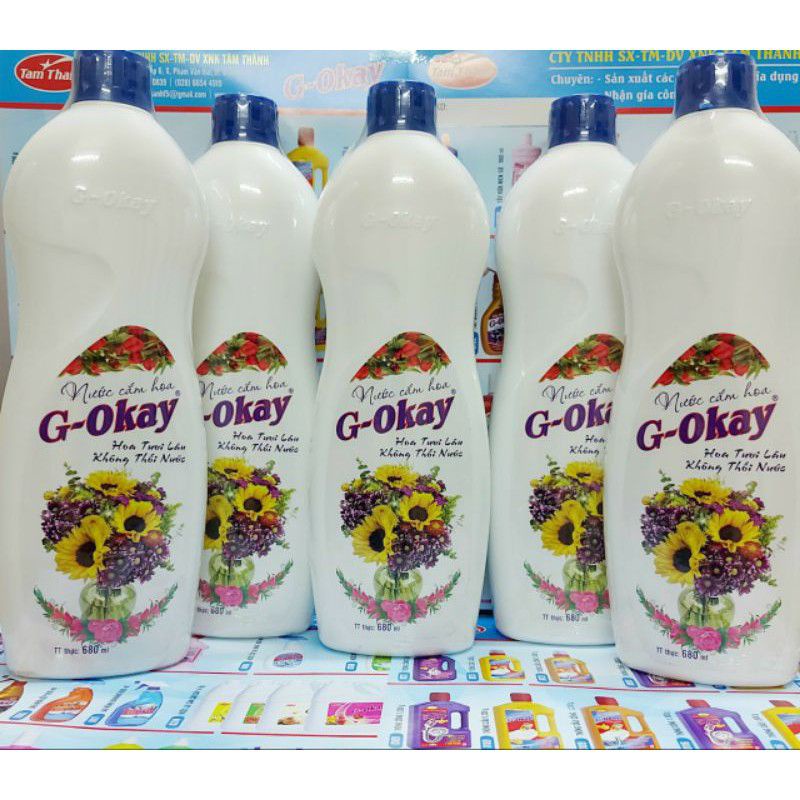 Nước cắm hoa tươi lâu , nước dưỡng hoa tươi lâu G okay 680 ml