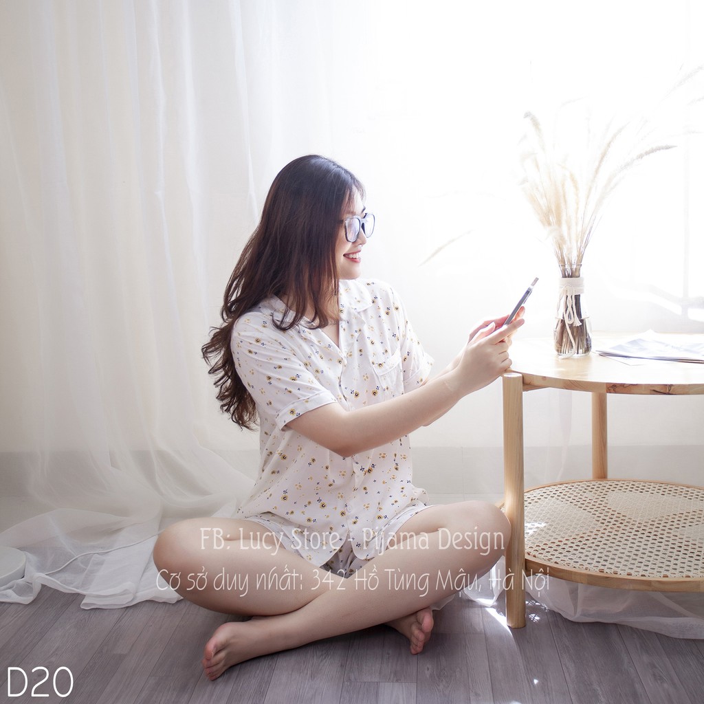Bộ Ngủ Dễ Thương Phong Cách Hàn Quốc Vải Đũi Thoáng Mát Êm Ái Nhẹ Nhàng