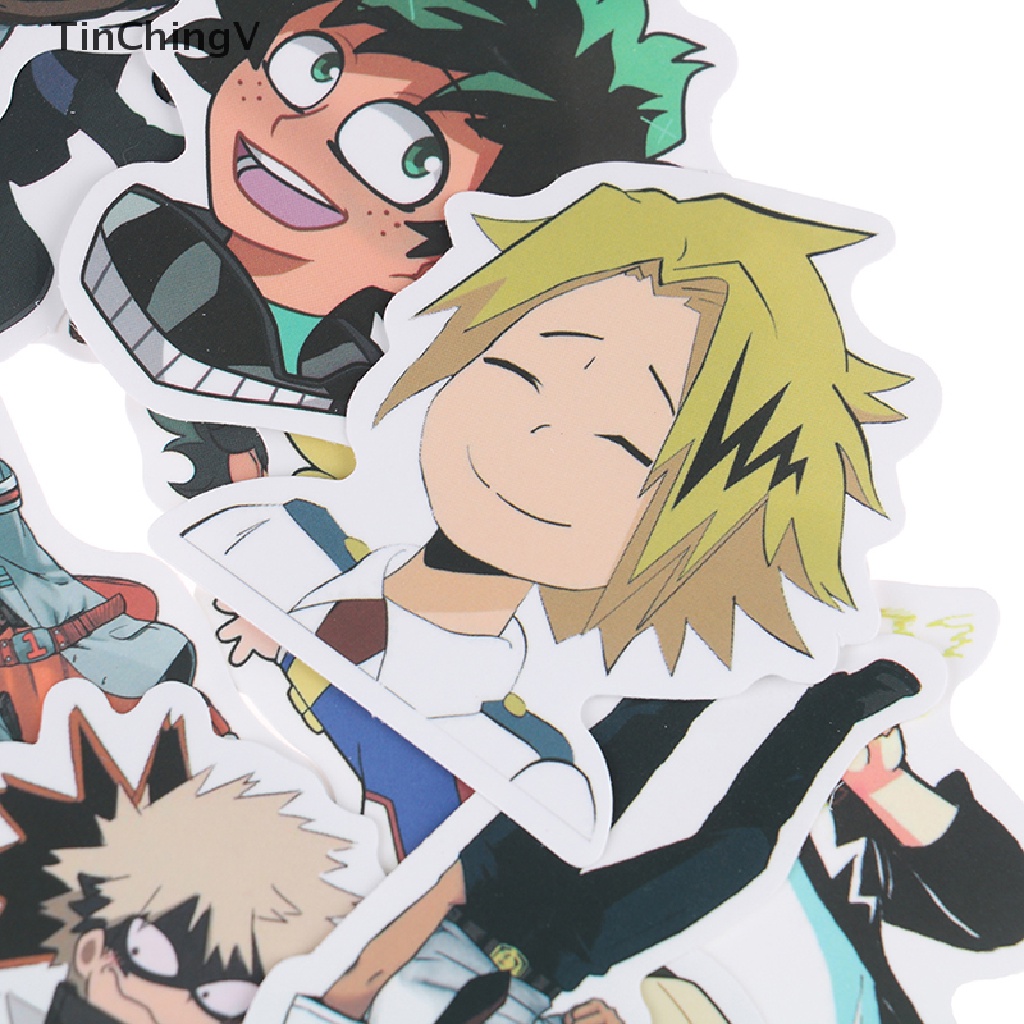 Bộ 50 Miếng Dán Anime My Hero Academia Nhật Bản Trang Trí Ván Trượt / Laptop DIY