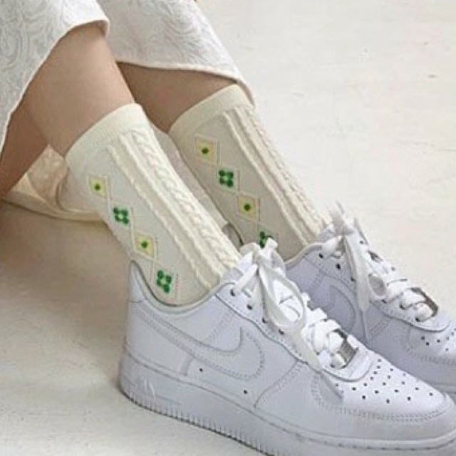 Set 03 tất len thêu ullzang xinh xắn