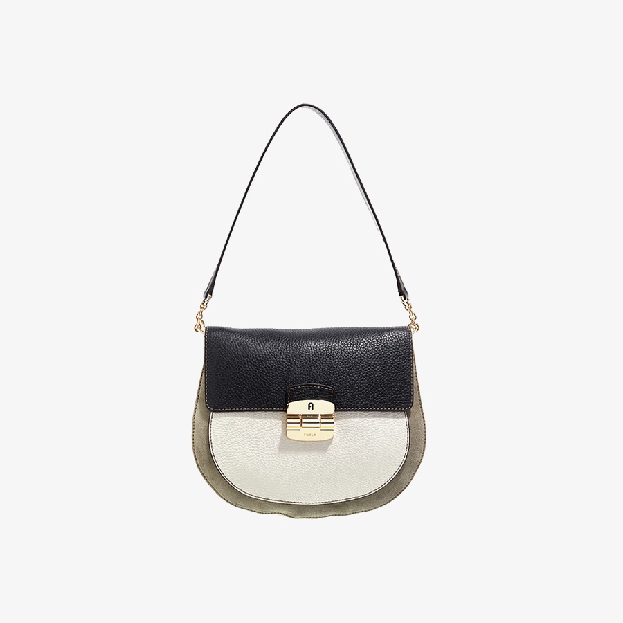 Túi Nữ FURLA Club 2 S Crossbody Vitello St Daino New Suede Vitello Sorrento Colorblock