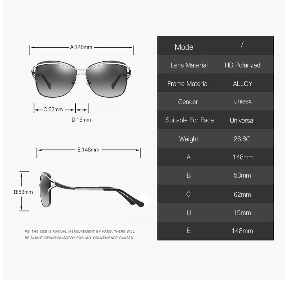 JN IMPRESSION Kính râm phân cực dành cho nữ Người lái xe ô tô Kính nhìn ban đêm Chống lóa Kính râm lái xe đạp phân cực