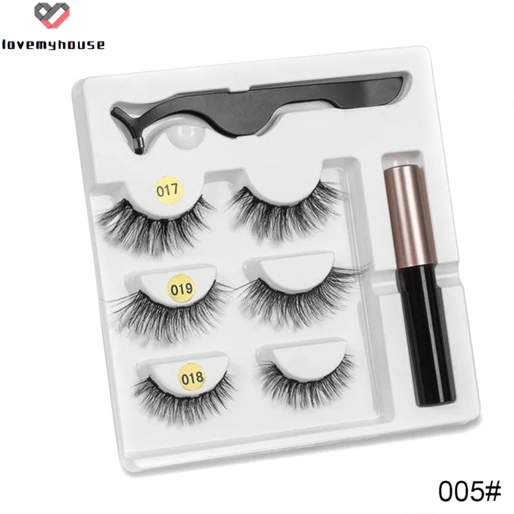 (Hàng Mới Về) Bộ Bút Kẻ Mắt Dạng Lỏng + Lông Mi Giả Từ Tính Không Thấm Nước Có Thể Tái Sử Dụng Kèm Nhíp | BigBuy360 - bigbuy360.vn