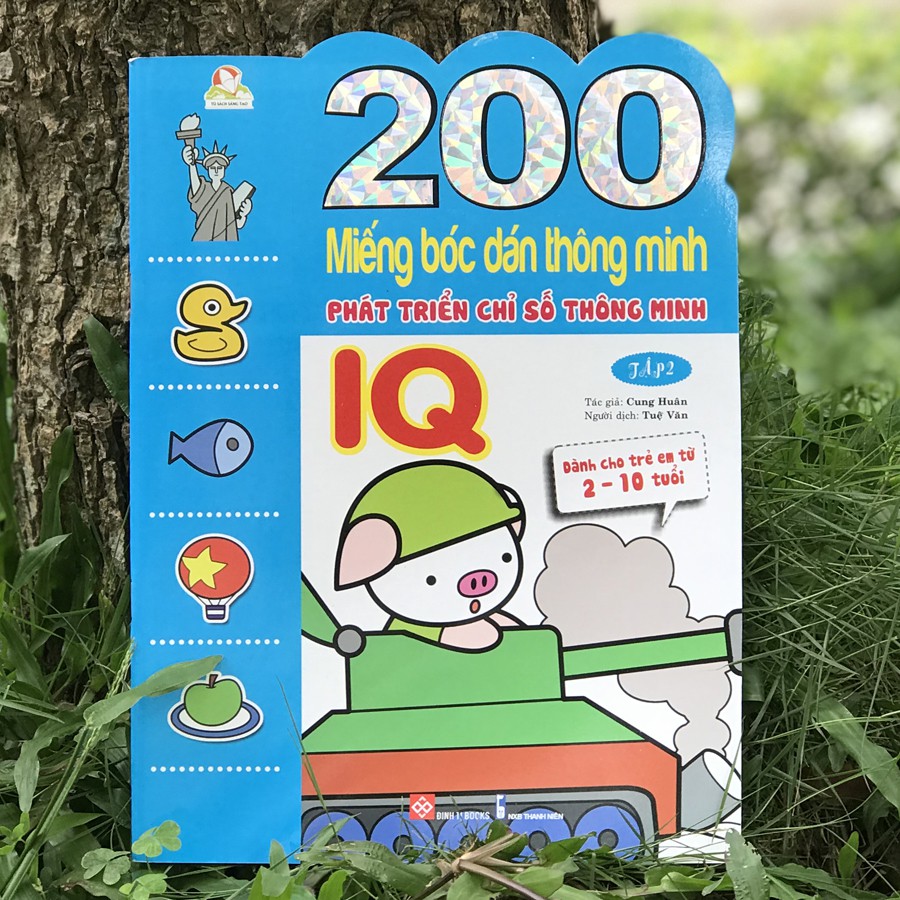 Sách - 200 Miếng bóc dán thông minh 2-10 tuổi (6 cuốn lẻ tùy chọn) - Thanh Hà Books