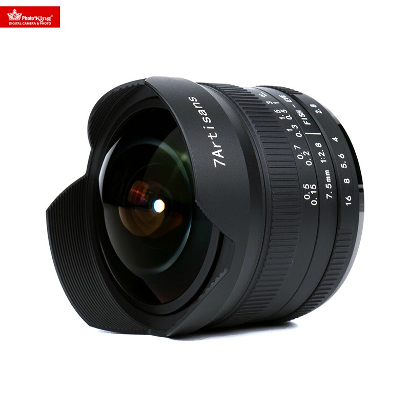 (Chính hãng) Ống kính 7Artisans 7.5mm f2.8 Fisheye Mark II for Fujifilm, Sony, Olympus, Canon M và Nikon Z
