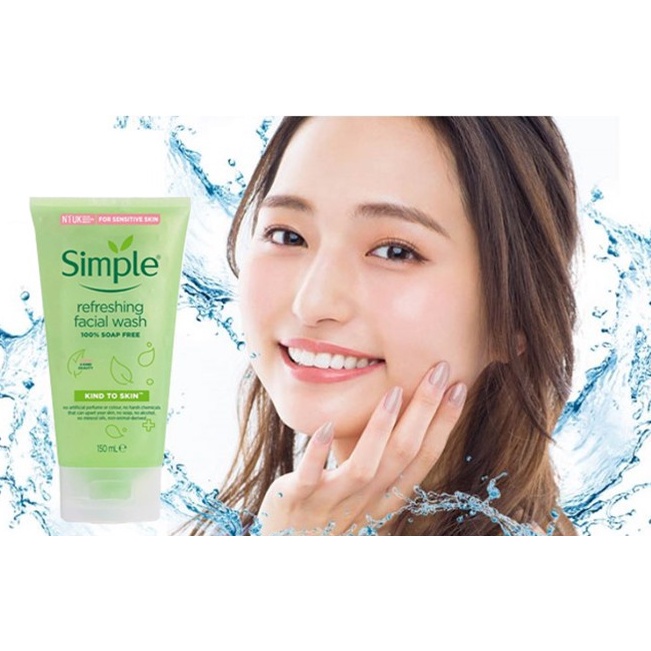 Sữa Rửa Mặt Simple Gel Kind To Skin Refreshing Facial Wash Gel 150ml | BigBuy360 - bigbuy360.vn