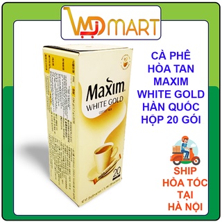 Cà phê hòa tan Hàn quốc MAXIM WHITE GOLD hộp 20 gói x 12 gói