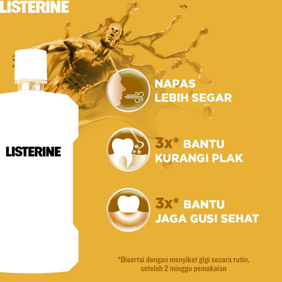 (Hàng Mới Về) Bộ 2 Túi Súc Miệng Listerine / 500 ml Hy 9ap1bk