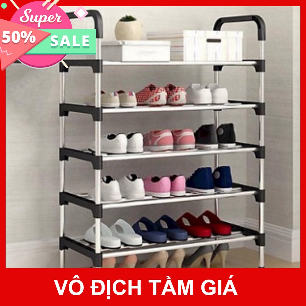 Kệ Để Giày Dép Inox 5 Tầng Hàn Quốc Cao Cấp - Kệ Để Giầy Dép Cao Cấp Đa Năng