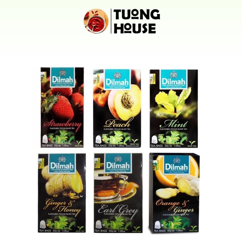 Trà DILMAH nhiều vị ĐÀO/ DÂU/ BẠC HÀ/ TÁO/ BÁ TƯỚC/ CHANH Hộp 20 TÚI LỌC
