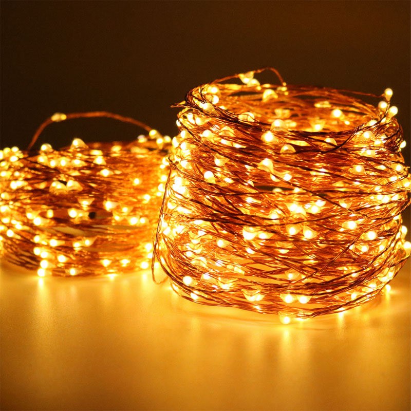 Đèn led Đom đóm , đèn fairy light 30 bóng dài 3 mét pin