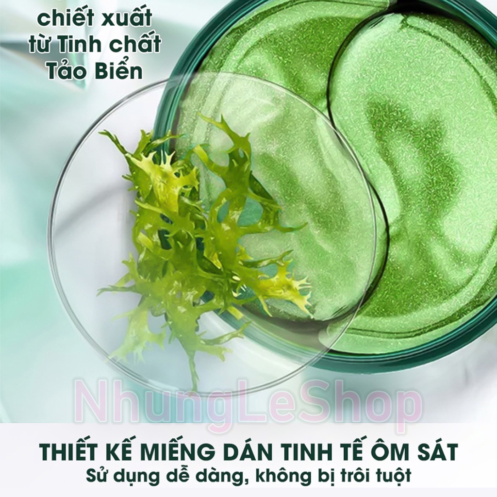 Mặt Nạ Mắt Bioaqua Tảo Biển Cấp Ẩm Dưỡng Da, Mờ Thâm Chống Lão Hoá Green Elastic Moisturizing Eye Mask 80g