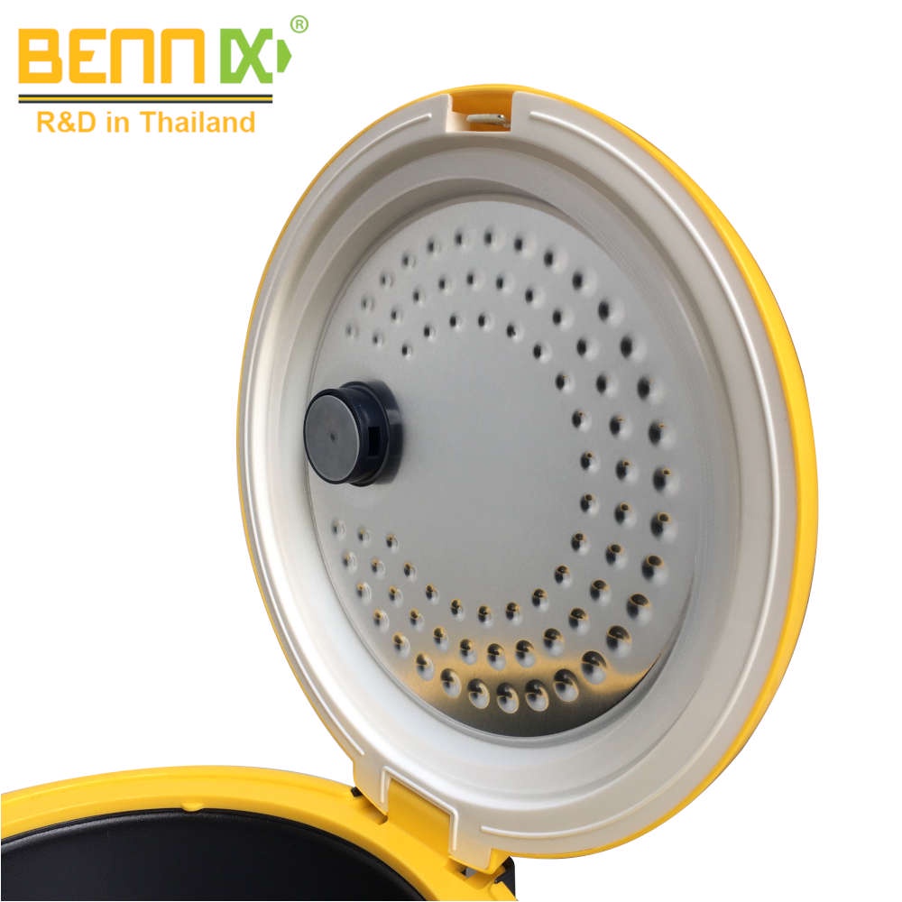 Nồi cơm điện Bennix BN-010R dung tích 1 lít lòng nồi niêu màu vàng - Hàng chính hãng, bảo hành 12 tháng