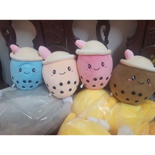 [Ảnh thật 100%] Gấu bông Ly trà sữa tròn mũm mỉm - Gấu bông trà sữa vải mịn bông trắng  cao 25 cm