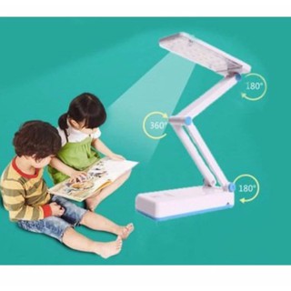 Đèn bàn học led tích điện cảm ứng 28 bóng km-6655c