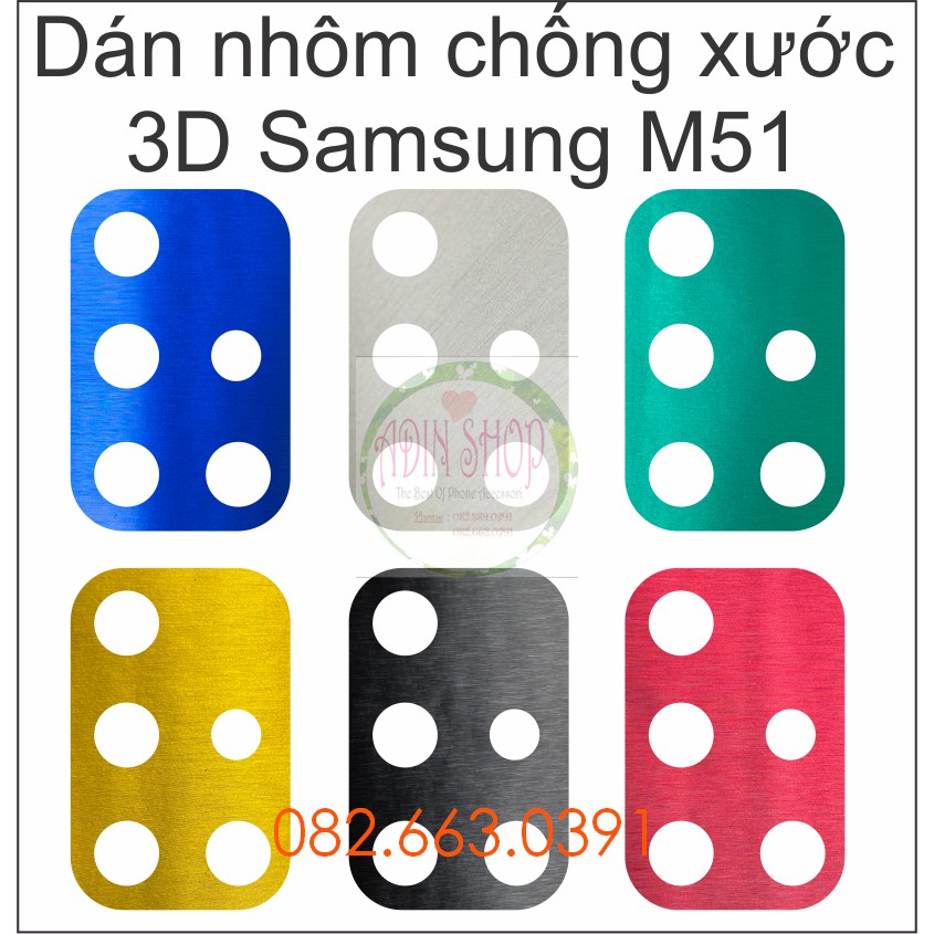 Dán nhôm chống xước camera Samsung M51 / M21 / M30s