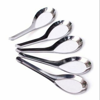 [COMBO] 5 THÌA/MUỖNG PHỞ INOX HOA SEN CHỐNG RỈ