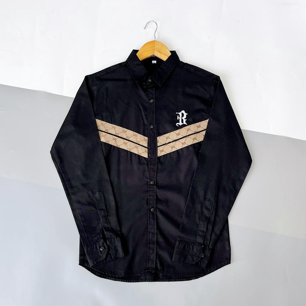 Áo sơ mi nam vải kaki tay dài mẫu mới phối viền đẹp phong cach thời trang mới giá rẻ