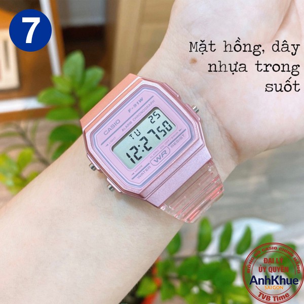 Đồng hồ unisex dây nhựa Casio chính hãng Anh Khuê F-91 Series (35mm)
