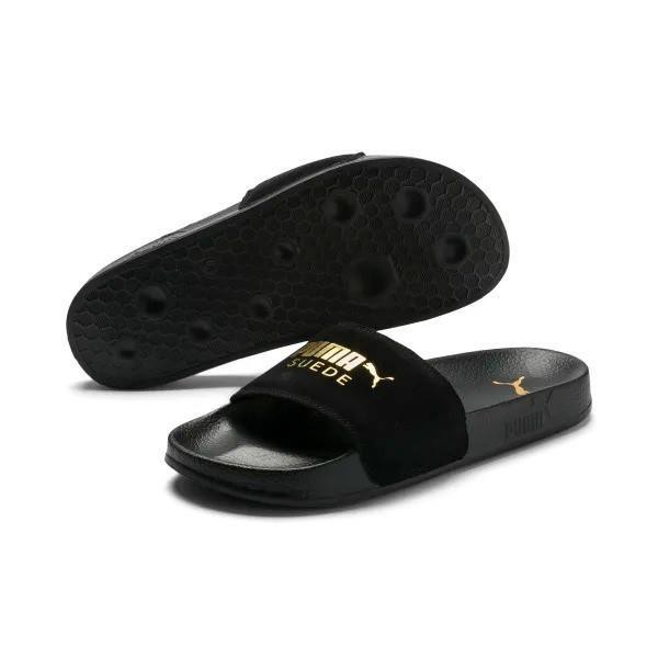 Dép Nam Nữ Puma Suede Leadcat Sandals Grayer/ Black Authentic