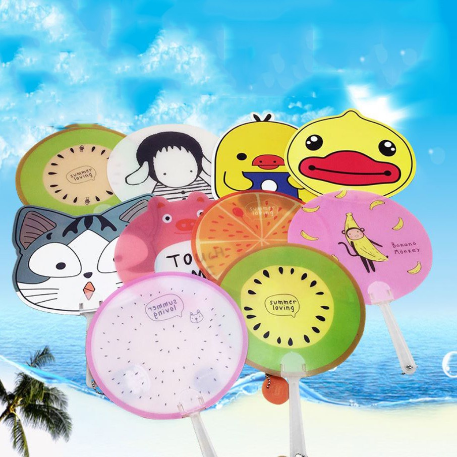 Quạt nhựa kute xua tan nắng hè🍀Clovershop68🍀