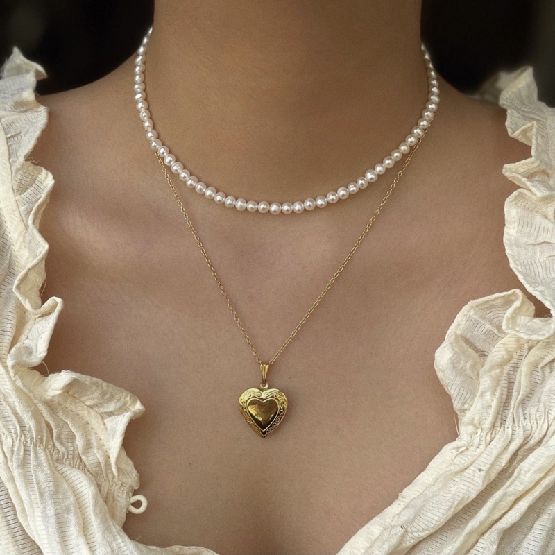 Dây Chuyền Mặt Trái Tim Mở Nắp