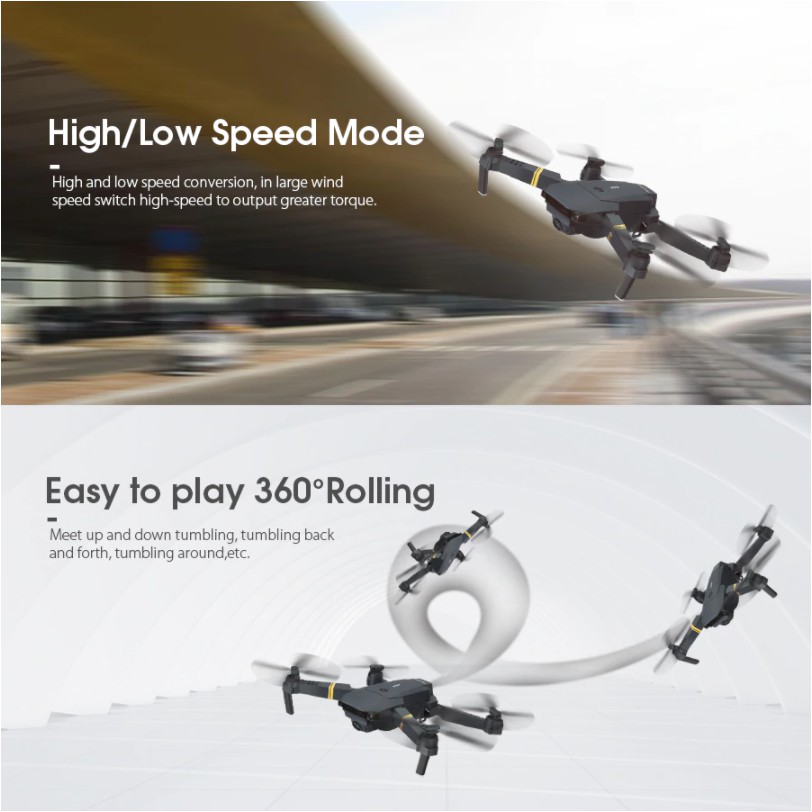 FLYCAM E58, KẾT NỐI WIFI TRỰC TIẾP SMARTPHONE QUAY PHIM CHỤP ẢNH HD, TẶNG TÚI ĐỰNG - Bảo Hành 6 Tháng