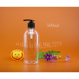 Combo 10 Chai 500ml vòi bơm đựng dầu gội , nước sát khuẩn , dung dịch tẩy rửa các loại