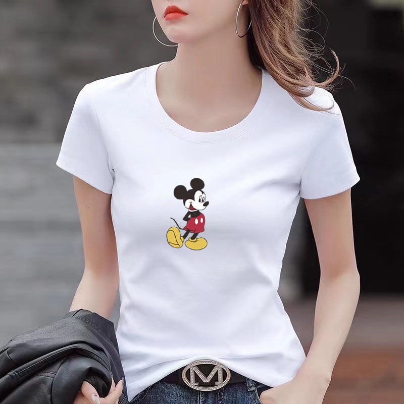 Áo Thun Ngắn Tay Cổ Tròn Dáng Ôm Thời Trang Mùa Hè Dành Cho Nữ