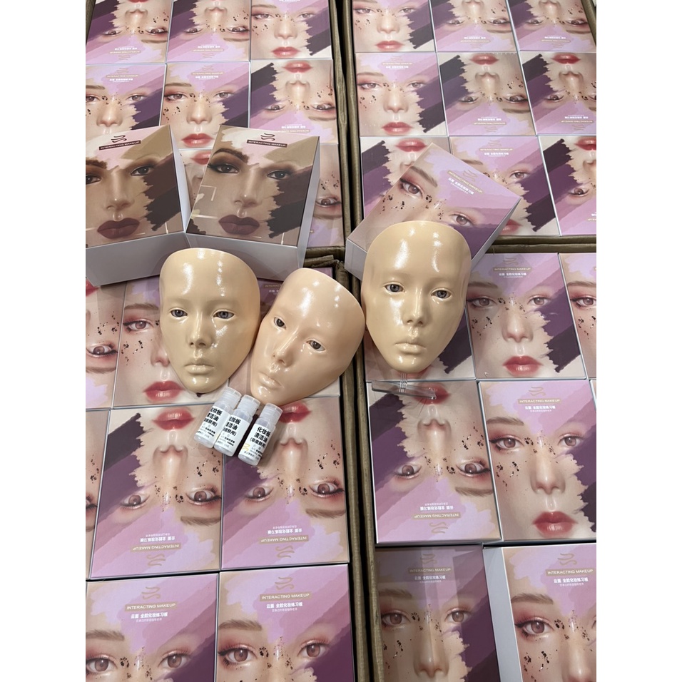 Mặt nạ makeup Fullface 5D chuyên dùng học makeup trang điểm Kèm chân đứng