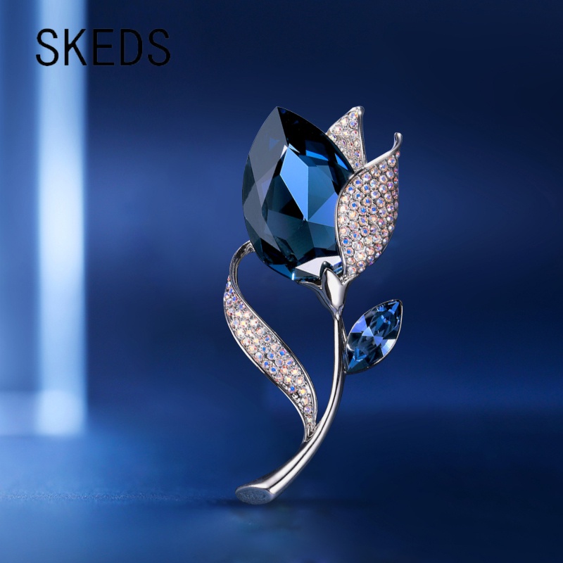 Ghim Cài Áo Hình Hoa Tulip Đính Đá Sang Trọng Cho Nữ