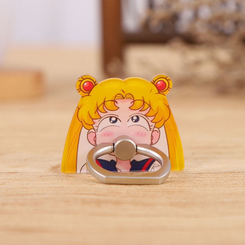 SAILOR MOON Giá Đỡ Dạng Nhẫn Hoạ Tiết Thuỷ Thủ Mặt Trăng Để Gắn Điện Thoại